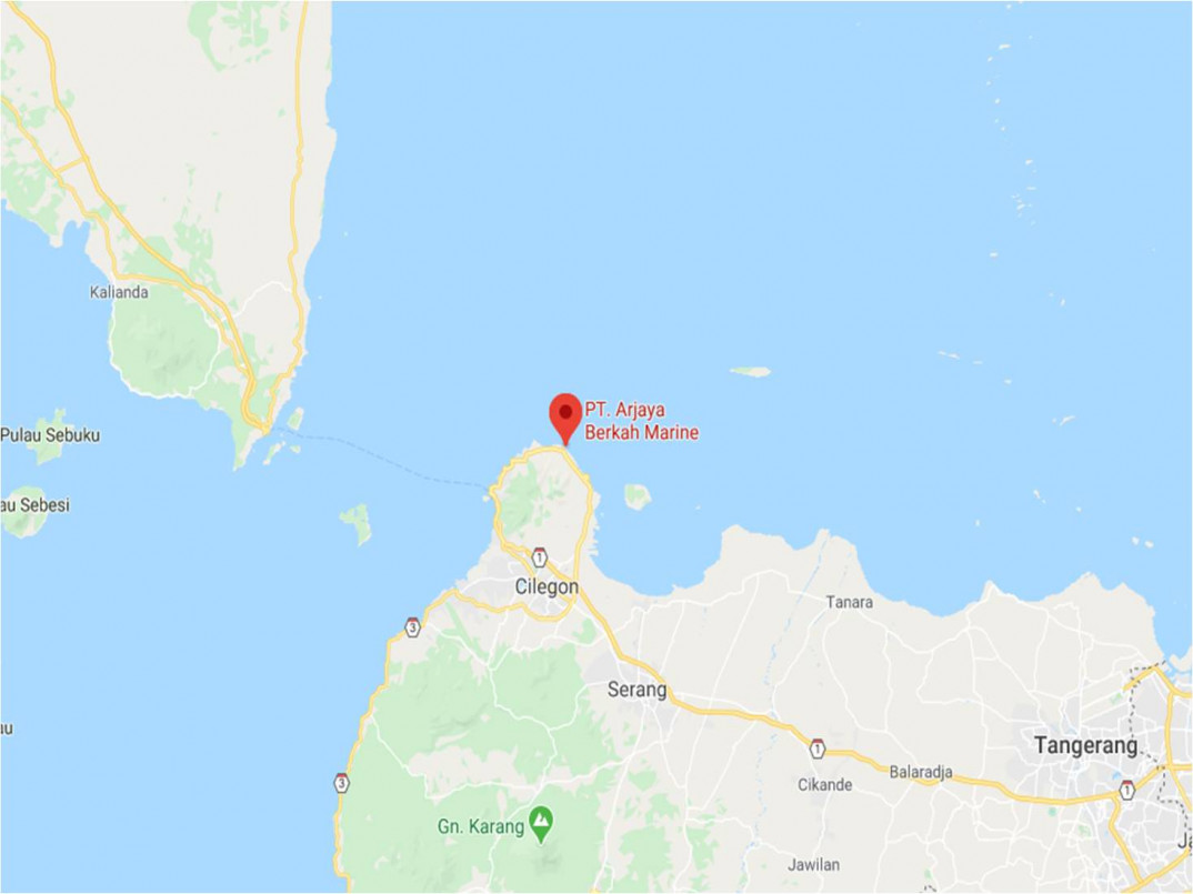 #Arjaya Berkah Marine menempati lokasi yang strategis di perairan Selat Sunda bagian utara, berdekatan dengan kawasan industri Bojonegara